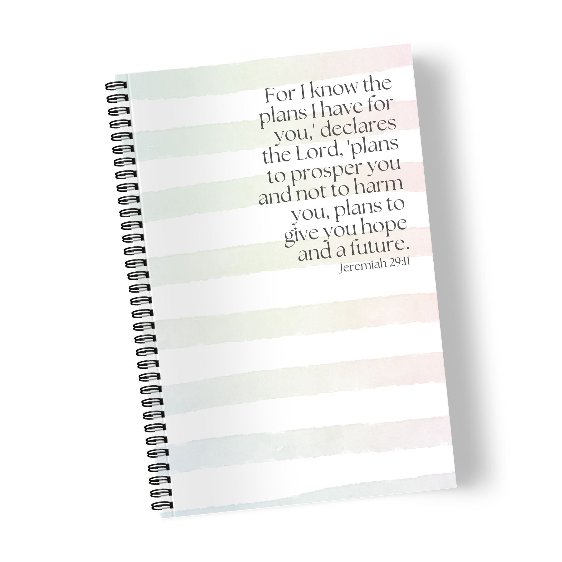 Jeremiah 29:11 Rainbow Stripe Notebook