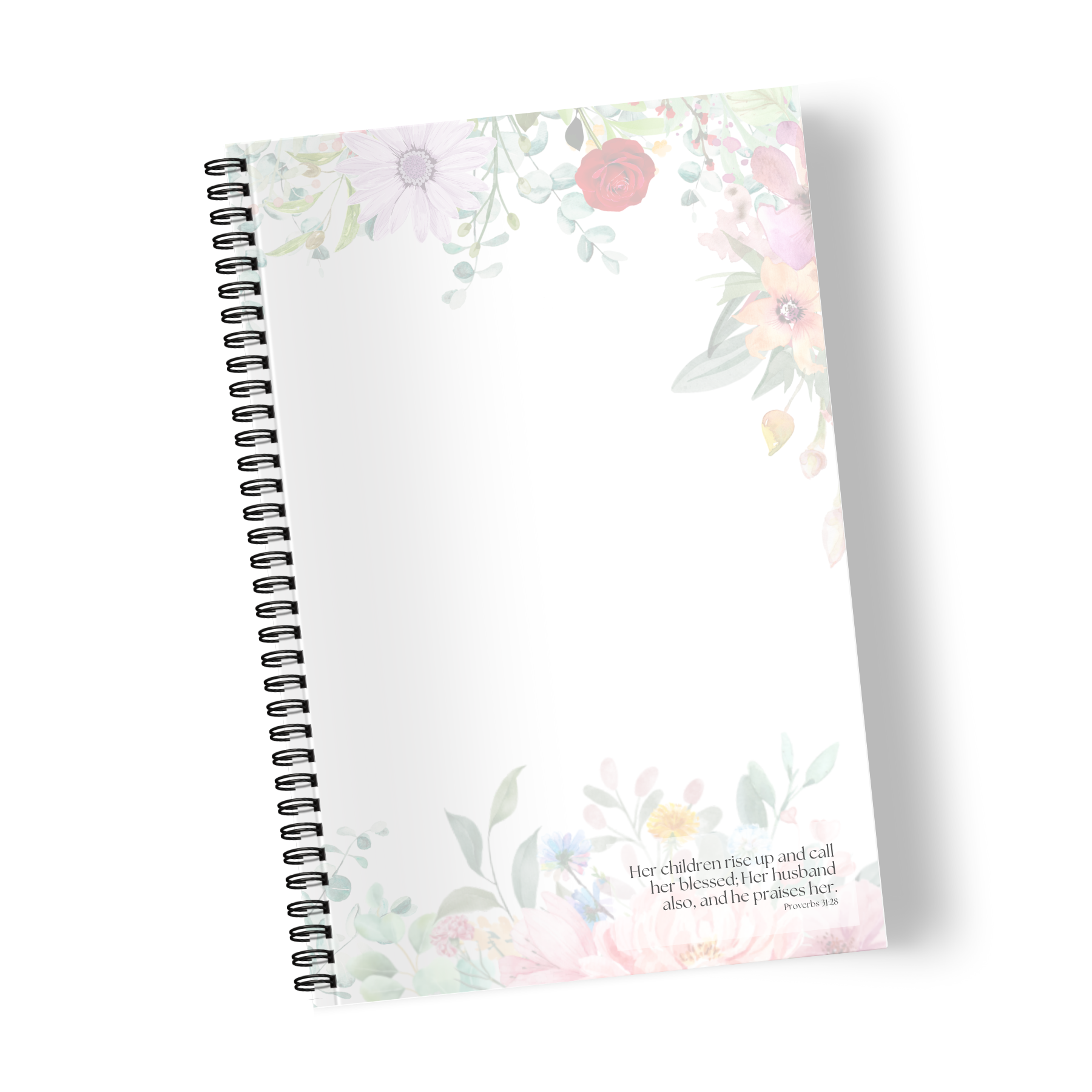 Proverbs 31:28 Notebook - Floral - 150 Pages