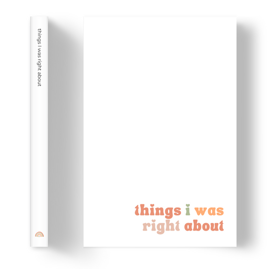 Things I was right about | Notebook/Journal